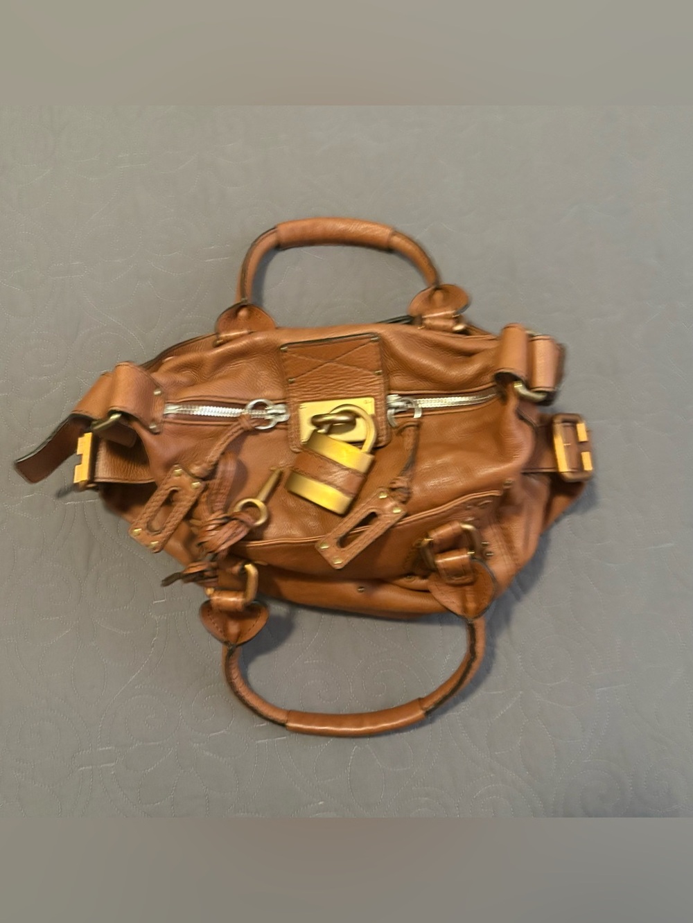 Authentic Vintage Chloé Paddington Leather Satchel Bag – Tan/Cognac - Picture 10 of 15